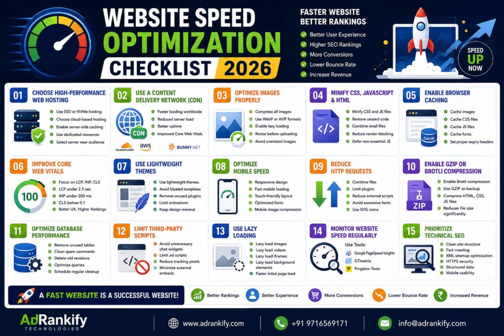 Website Speed Optimization Checklist 2026